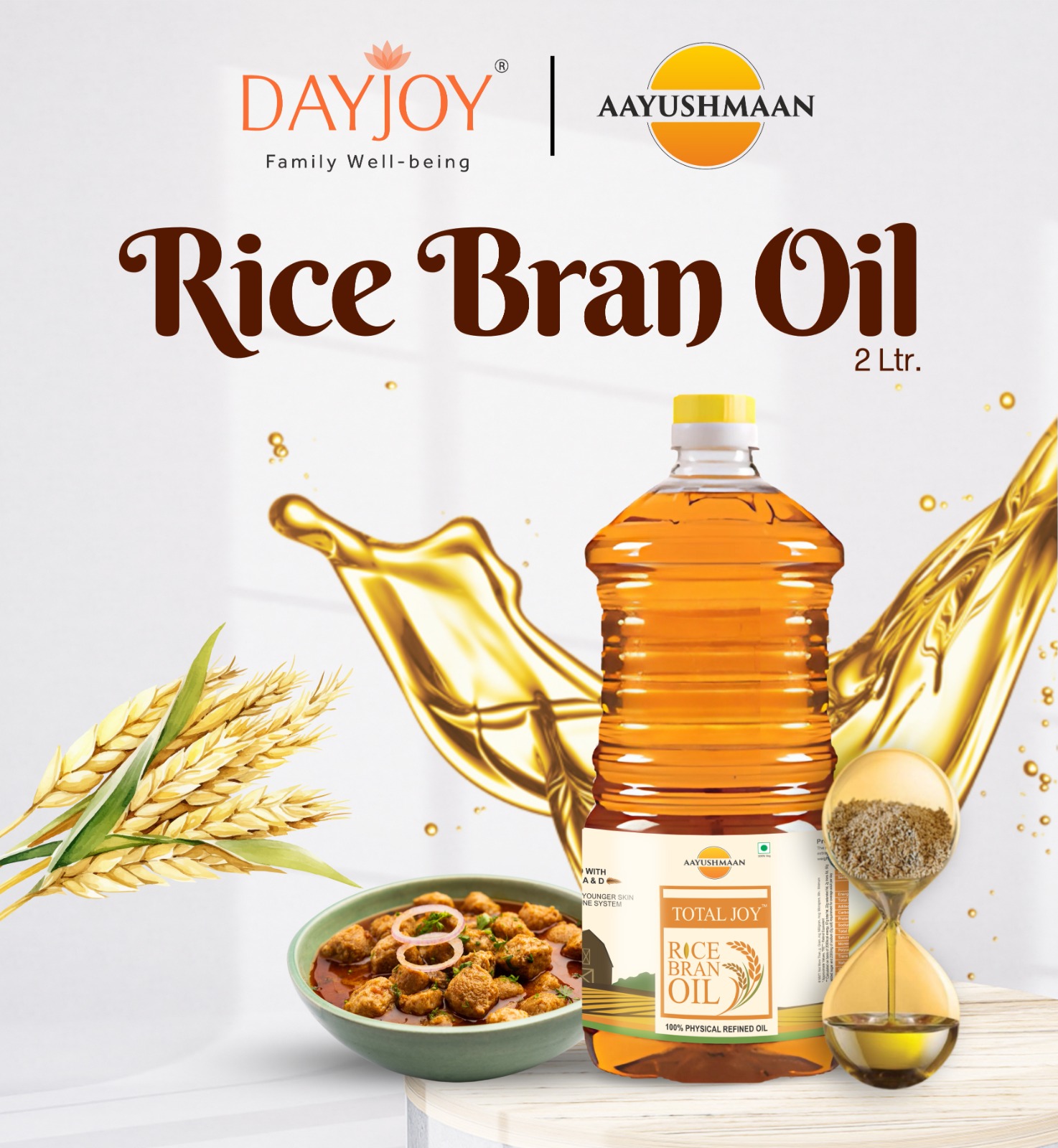 Total Joy Rice Bran Oil (2 Litre)